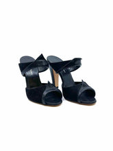 Load image into Gallery viewer, SARAH FLINT Size 8.5 Black Suede Leather Solid Sandals
