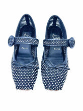 Load image into Gallery viewer, CHRISTIAN LOUBOUTIN Size 8 Black Rhinestones Flats
