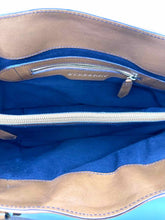 Load image into Gallery viewer, BURBERRY Camel Leather Canvas Plaid Handbag
