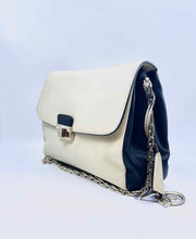 Load image into Gallery viewer, CHRISTIAN DIOR Cream, Black Leather Solid Handbag
