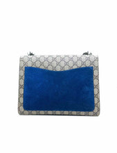 Load image into Gallery viewer, GUCCI Brown, Blue Coated Leather Monogram Handbag

