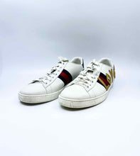 Load image into Gallery viewer, GUCCI Ace Size 8.5 White Leather Solid Sneakers

