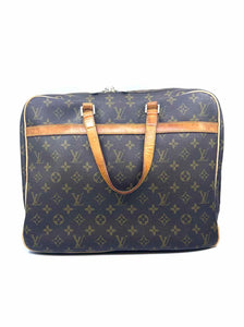 LOUIS VUITTON BROWN & BEIGE Coated canvas Briefcase