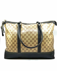 GUCCI Brown Coated canvas Monogram Handbag