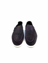 Load image into Gallery viewer, LORO PIANA Summer Walk Size 44 Grey Suede Solid Loafers
