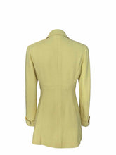 Load image into Gallery viewer, CHANEL Size 4 Yellow Tweed Solid Blazer
