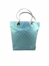 Load image into Gallery viewer, GUCCI Baby Blue Canvas Monogram Handbag
