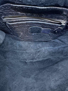 COLLEEN CORDERO Black Leather Solid Handbag