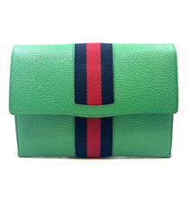 Load image into Gallery viewer, GUCCI Green Leather Clutch
