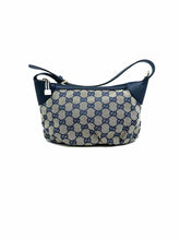 Load image into Gallery viewer, GUCCI Navy, Beige Canvas Monogram Handbag
