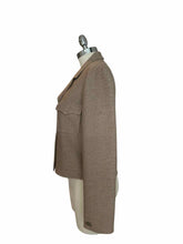 Load image into Gallery viewer, CHANEL Size 6 Tan Wool / Angora Weaved Jacket
