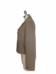 CHANEL Size 6 Tan Wool / Angora Weaved Jacket
