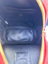 Load image into Gallery viewer, MCM Mini Stark Red, black Leather Monogram Backpack
