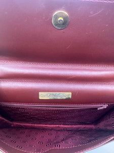 CARTIER Burgundy Leather Handbag