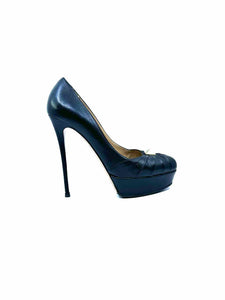 VALENTINO Size 9.5 Black Leather Pumps