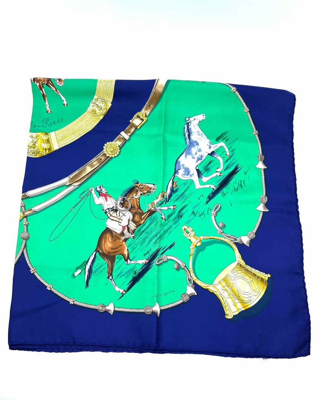 HERMES Green Scarf