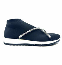 Load image into Gallery viewer, JIMMY CHOO Size 7.5 Black Knit Solid Sneakers
