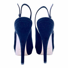 Load image into Gallery viewer, GUCCI Size 9 Black Suede Solid Sling back
