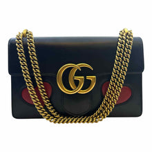 Load image into Gallery viewer, GUCCI Red, black Leather hearts Handbag
