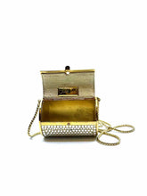 Load image into Gallery viewer, JUDITH LEIBER Gold Rhinestones Evening Bag
