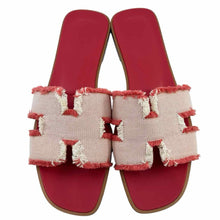 Load image into Gallery viewer, HERMES Oran Canvas Sandals | 9.5
