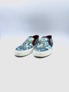GUCCI Size 6 Blue Floral Sneakers