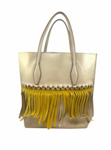 Load image into Gallery viewer, TOD'S Beige, Yellow Leather Tote
