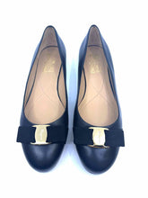 Load image into Gallery viewer, FERRAGAMO Size 9.5 Black Leather Flats
