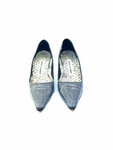 Load image into Gallery viewer, MANOLO BLAHNIK Size 8 Grey Canvas Solid Pumps
