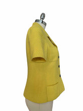 Load image into Gallery viewer, CHANEL Size S Yellow Tweed Solid Blazer
