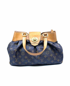 LOUIS VUITTON BROWN & BEIGE Coated canvas Handbag