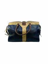 Load image into Gallery viewer, YVES SAINT LAURENT Cabas Handbag Navy, Beige Leather Solid Handbag
