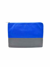 Load image into Gallery viewer, CELINE Blue, brown Leather Clutch
