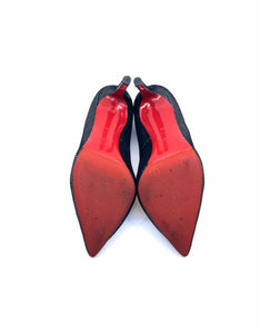 CHRISTIAN LOUBOUTIN Size 9 Black, silver Pumps