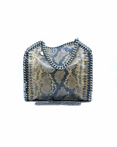 STELLA MCCARTNEY Black & Beige Vegan Leather Handbag