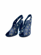 Load image into Gallery viewer, ISABEL MARANT Size 10 Black Leather Eyelet Sling back
