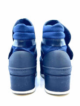 Load image into Gallery viewer, MARNI Size 11 Navy, black Canvas Ankle Boot
