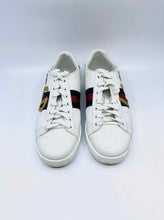 Load image into Gallery viewer, GUCCI Ace Size 8.5 White Leather Solid Sneakers
