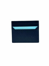 Load image into Gallery viewer, TIFFANY &amp; CO Black, blue Leather Solid Card Holder
