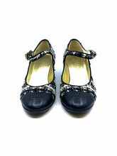 Load image into Gallery viewer, CHANEL Size 6.5 black, white Tweed Tweed Pumps
