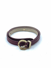 Load image into Gallery viewer, BVLGARI Burgundy Leather Necklace
