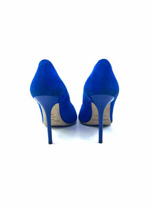 JIMMY CHOO Size 6.5 Royal Blue Suede Pumps