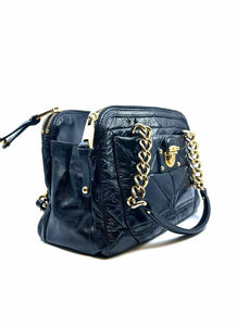 MARC JACOBS Black Leather Quilted Handbag