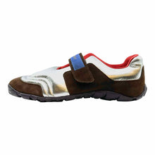 Load image into Gallery viewer, Size 10 Silver, Brown Sneakers
