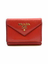 Load image into Gallery viewer, PRADA Red Orange Leather Solid Card Holder
