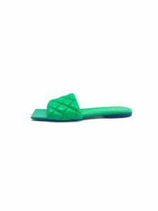 BOTTEGA VENETA Size 8.5 Green Leather Sandals
