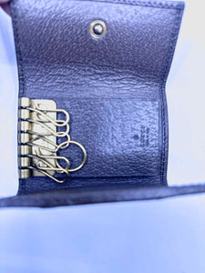GUCCI Ophidia Brown Coated canvas Monogram Key Holder