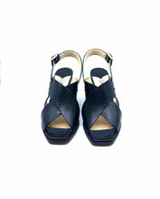 Load image into Gallery viewer, JIMMY CHOO Size 8.5 Black Leather Solid Sandals
