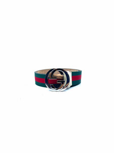 GUCCI Green, Red Stripe Belt