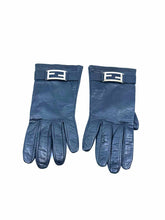 Load image into Gallery viewer, FENDI Black Leather Solid Gloves
